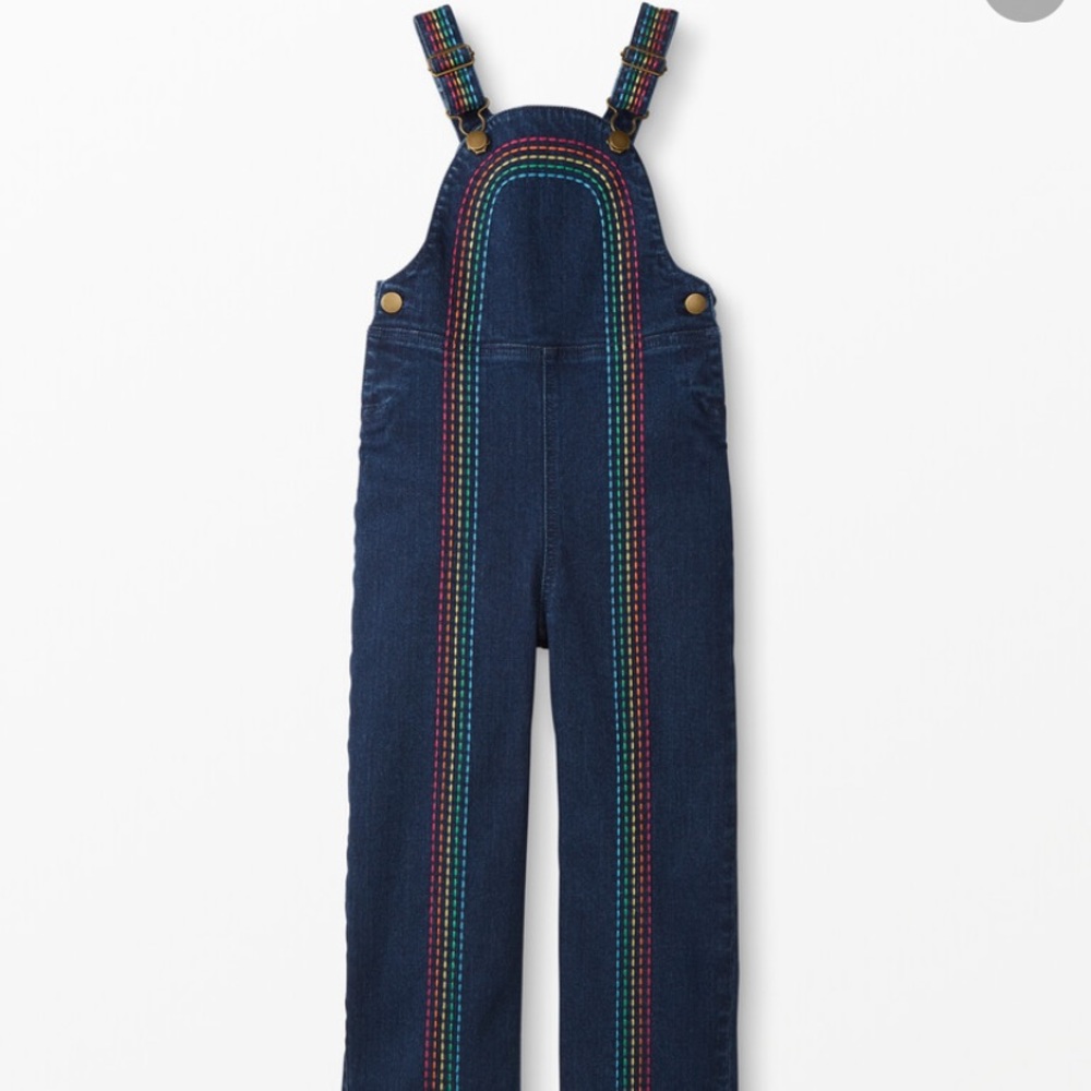 HANNA ANDERSSON Rainbow overalls play suit